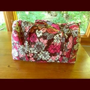 Vera Bradley mocha rouge xtra lg duffel